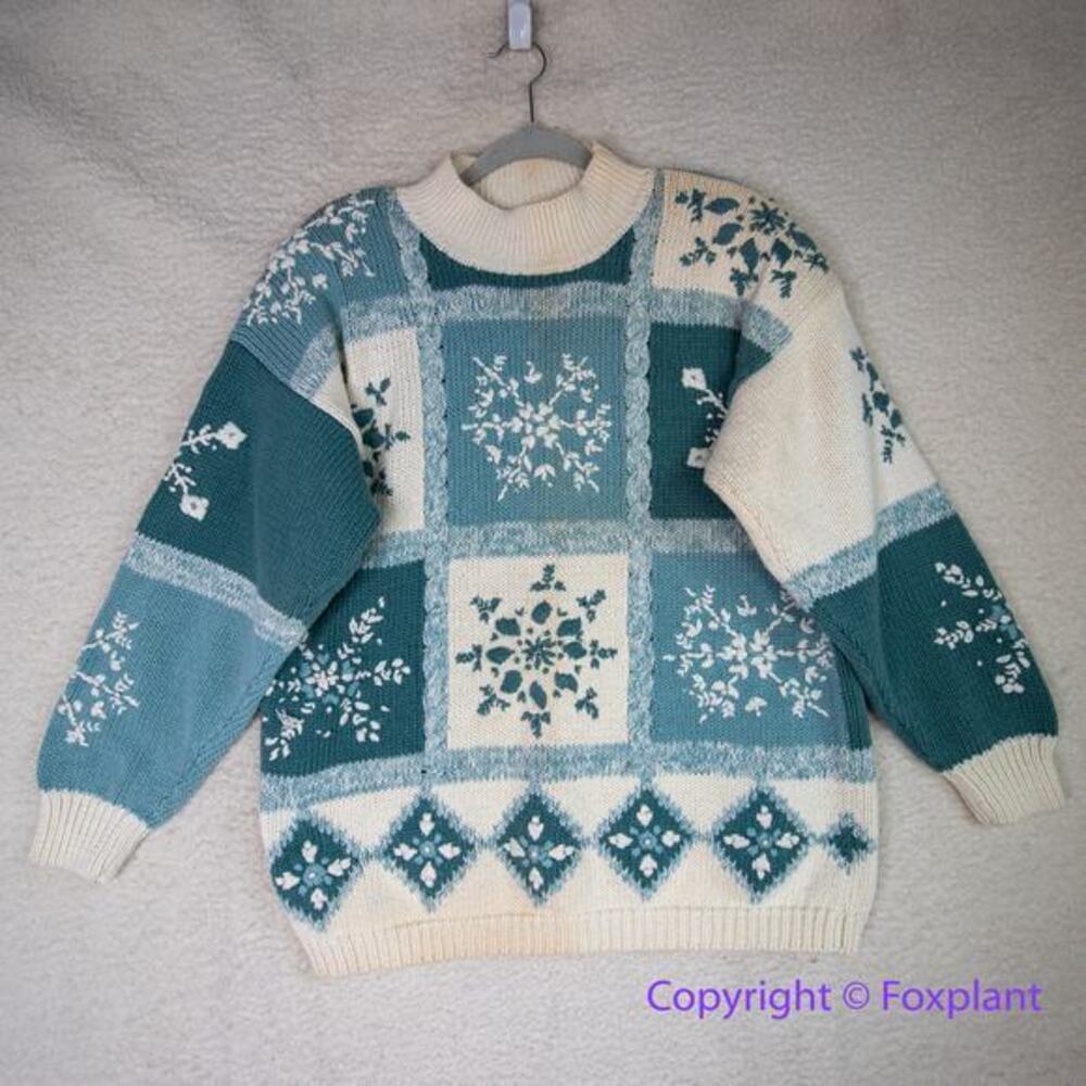 Vintage NINON de Lenclos *stained* sweater, women size L‎
